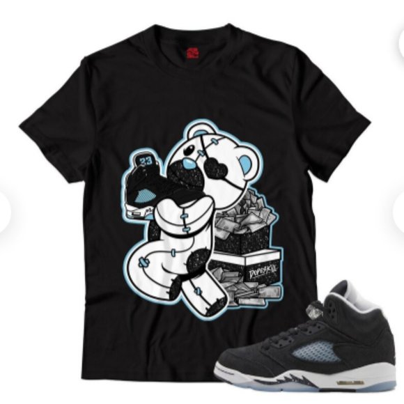 Handmade Tops - B.E.A.R Unisex Shirt Match Jordan 5 Oreo